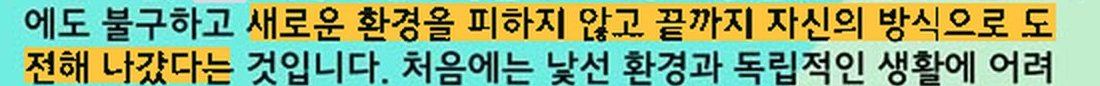 한국어 리포트 원문 일부(이름 가림)